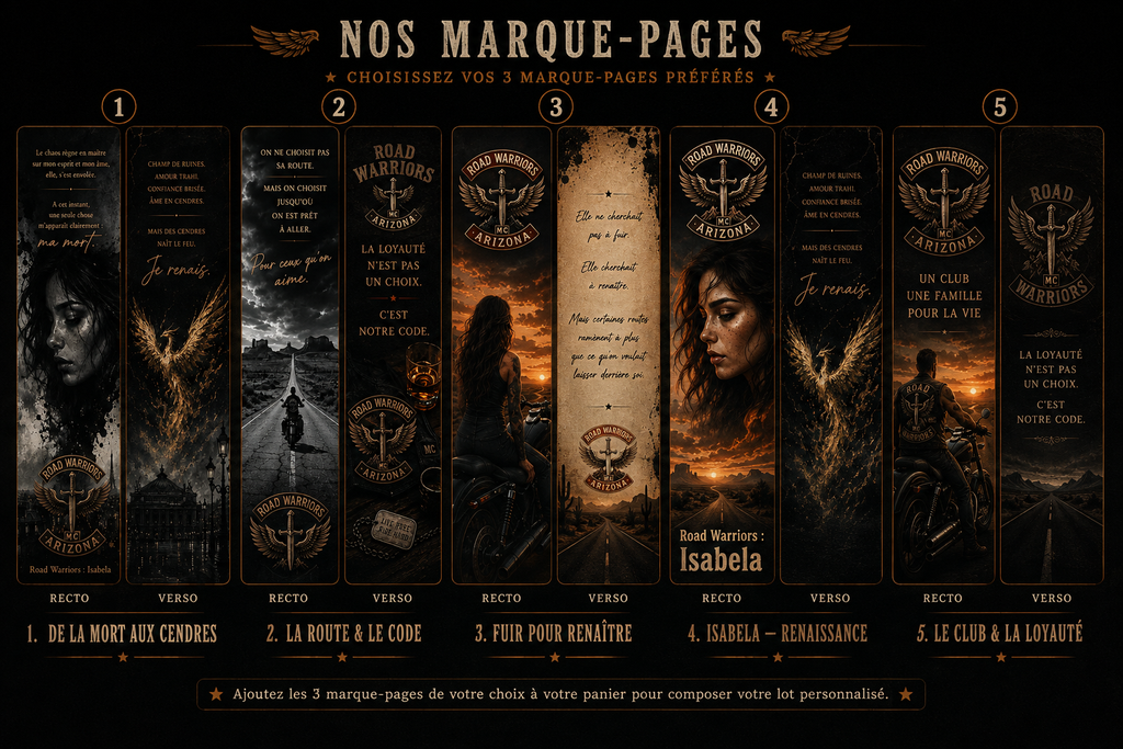 Lot de 3 marque-pages au choix